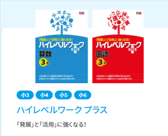 学校の勉強では物足りない子に、ハイレベルワークプラス